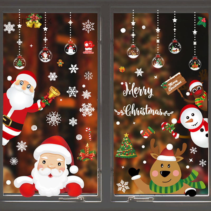 Tmdbyx Miếng Dán Cửa Sổ Trang Trí Giáng Sinh