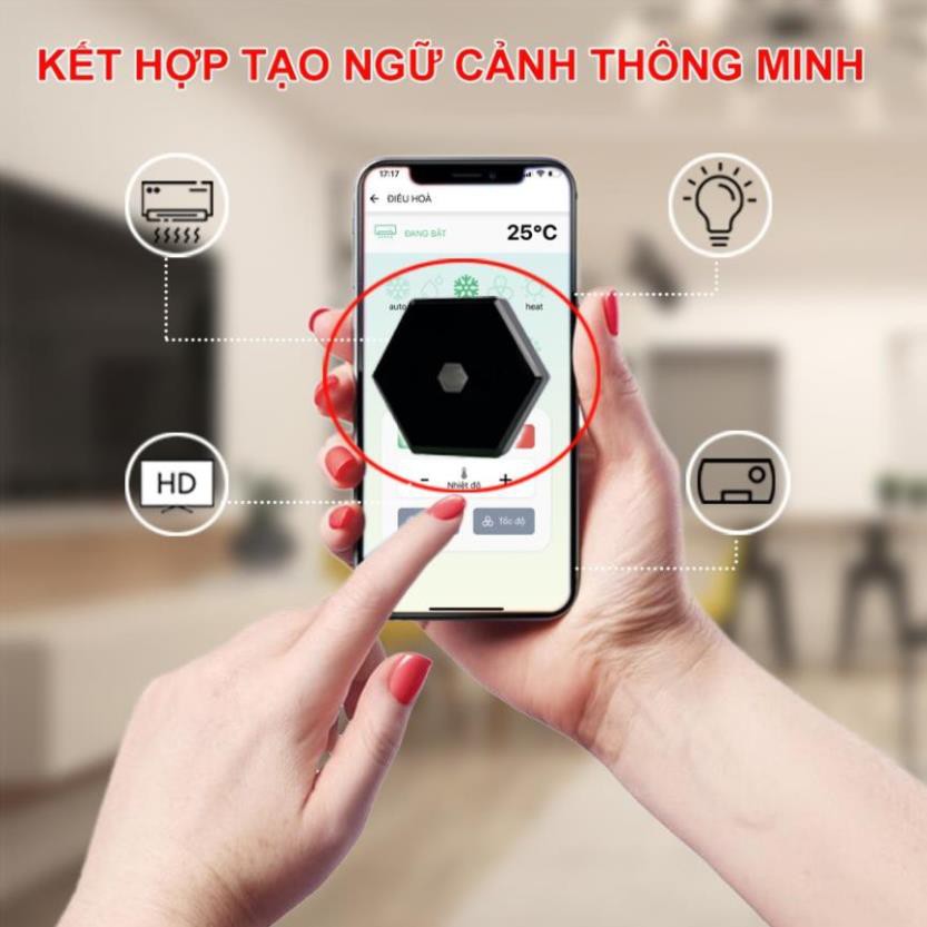 Bộ điều khiển Tivi, điều hoà qua điện thoại, Hunonic IR Smart