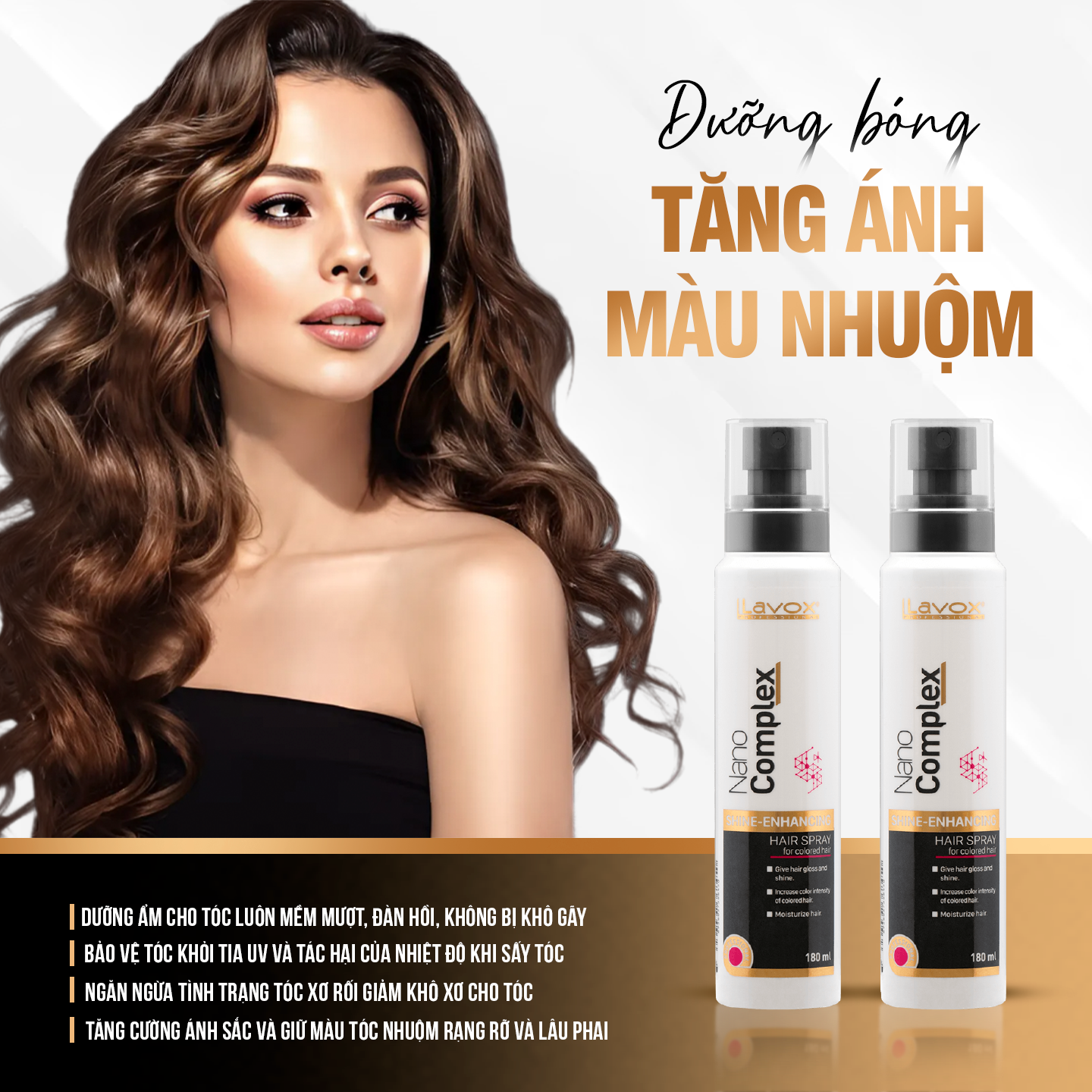 Dưỡng Bóng Tăng Ánh Màu Nhuộm Lavox Nano Complex