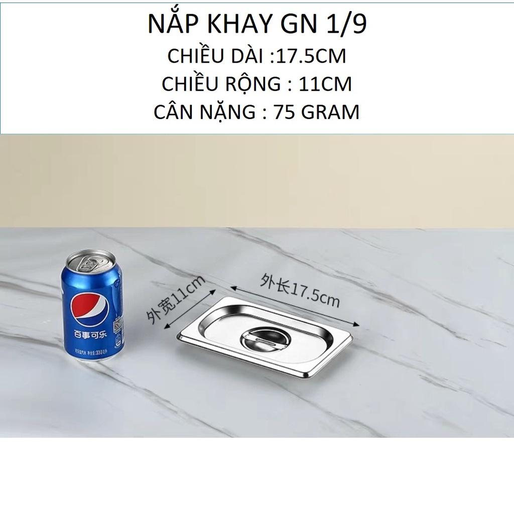 Khay GN 1/9 inox 304 kích thước 17,5cm x 11cm