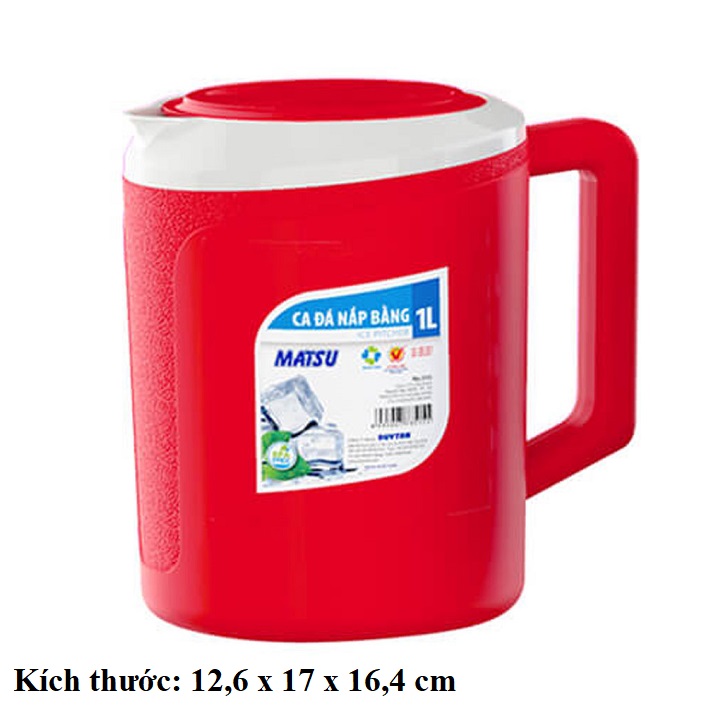 Combo 2 Ca đá nắp bằng 1 lít Duy Tân No.515 - Màu ngẫu nhiên