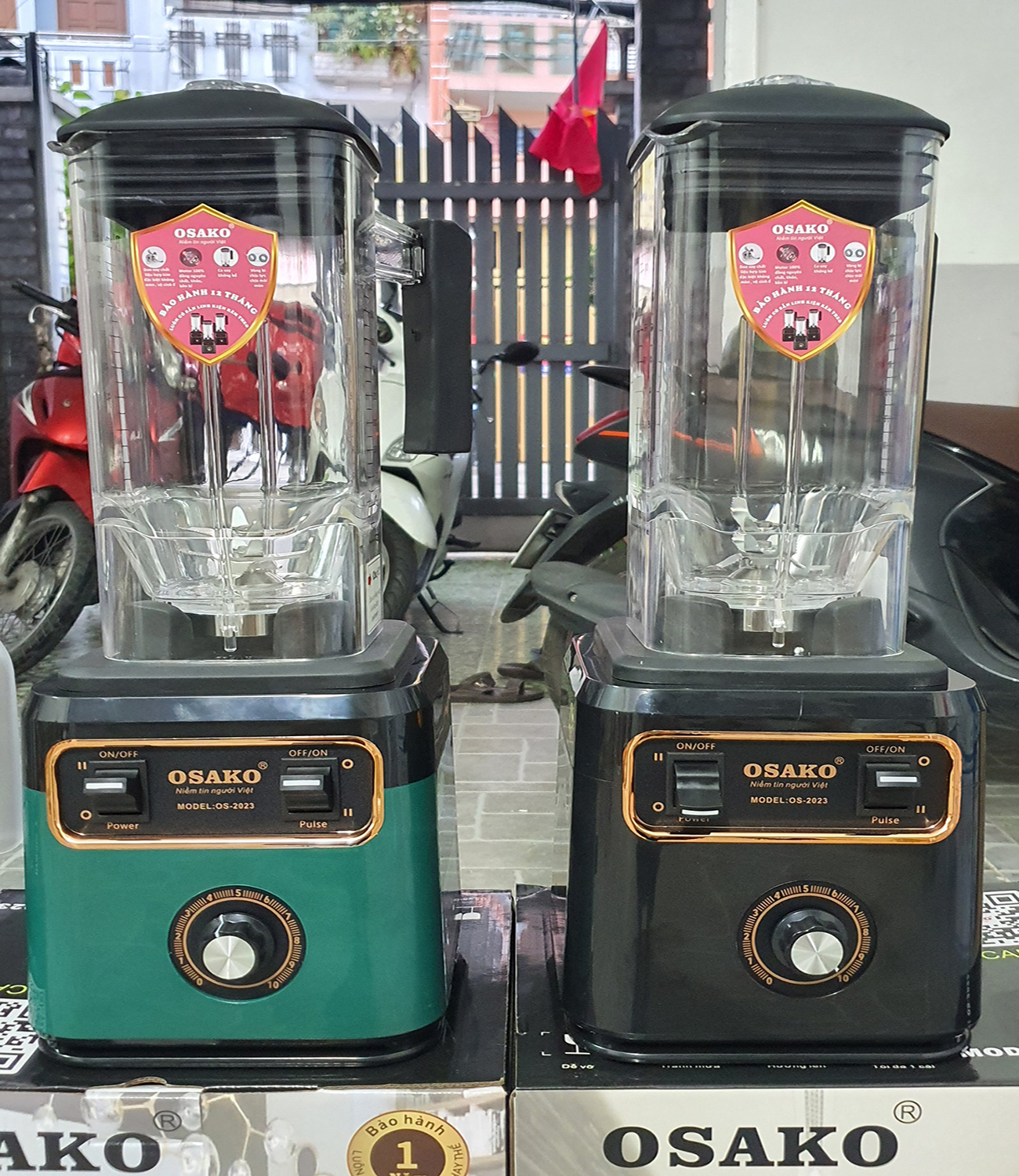 Máy xay sinh tố công nghiệp 2000W Osako 2023, dung tích 2.2L, có linh kiện thay, chuyên sử dụng quán kinh doanh-Hàng chính hãng