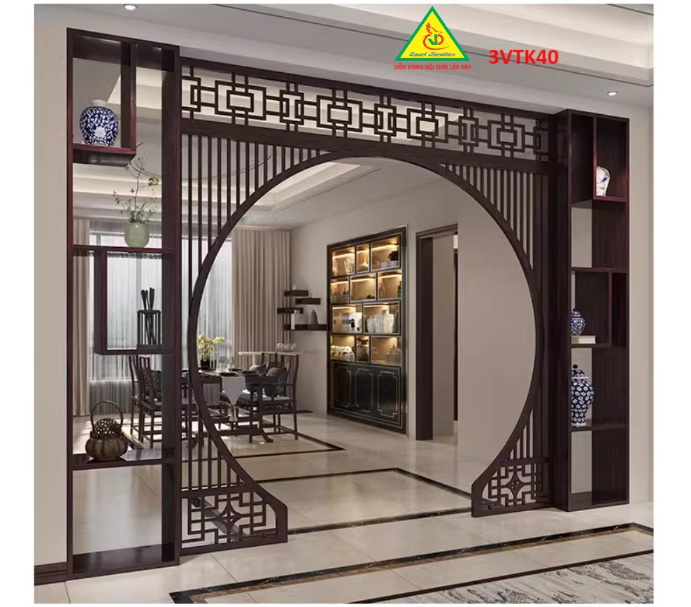 Vách ngăn phòng khách , vách ngăn phòng khách hiện đại 3VTK40