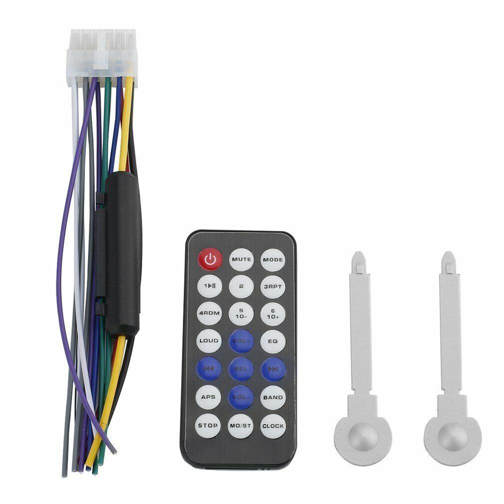 Máy nghe nhạc MP3 trên xe hơi hỗ trợ đài FM Bluetooth / USB / TF 24V 12Pin 1 DIN có điều khiển từ xa