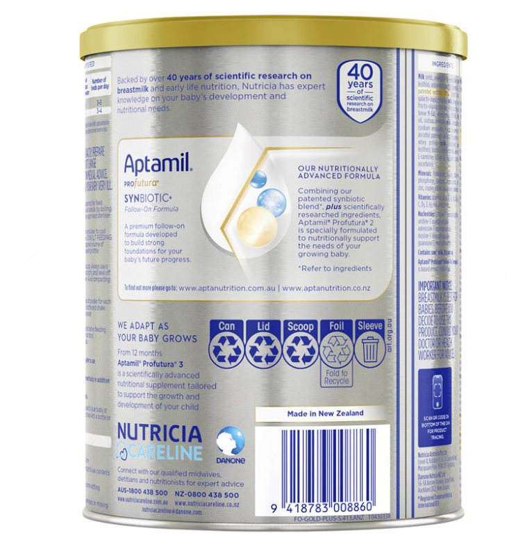 Sữa tăng cân cho bé từ 6-12 tháng Aptamil Profutura Synbiotic Úc giúp phát triển chiều cao, cân nặng, trí não, tăng sức đề kháng - Massel Official -900g/Lon