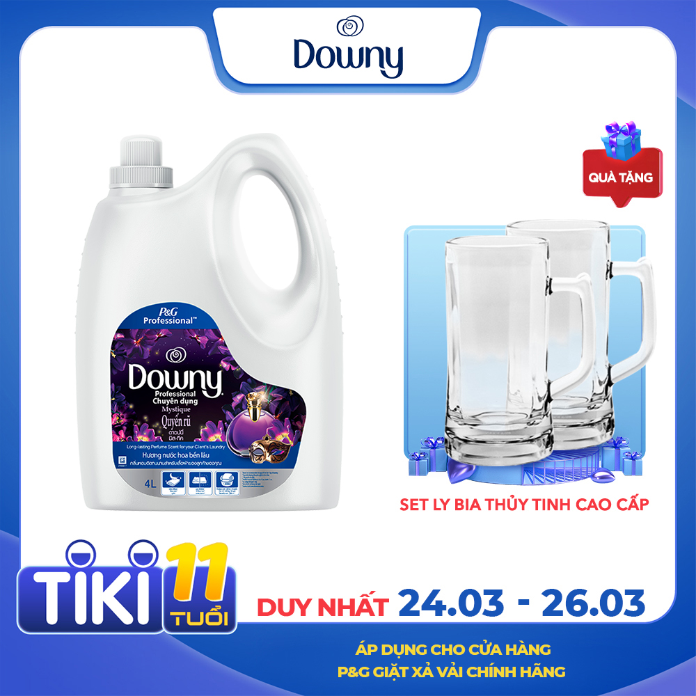 Nước Xả Vải Downy Hương Nước Hoa Quyến rũ 4L (Dạng chai)