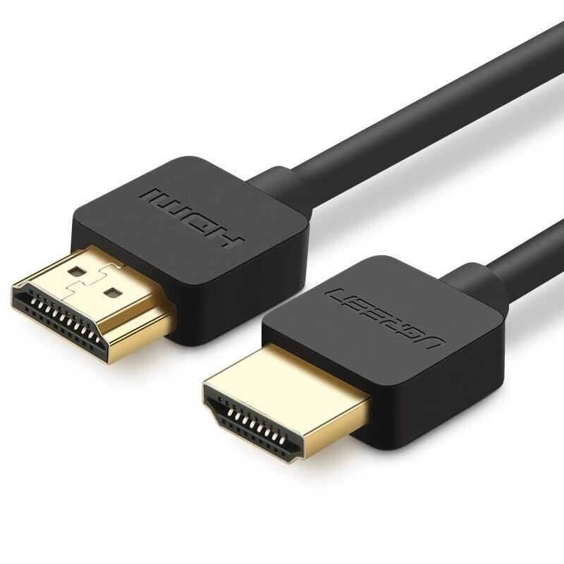 Cáp tín hiệu HDMI siêu mỏng hỗ trợ 3D, 4K x 2K, HD1080P dài 1.5M màu đen UGREEN HD11198Hd121 Hàng chính hãng