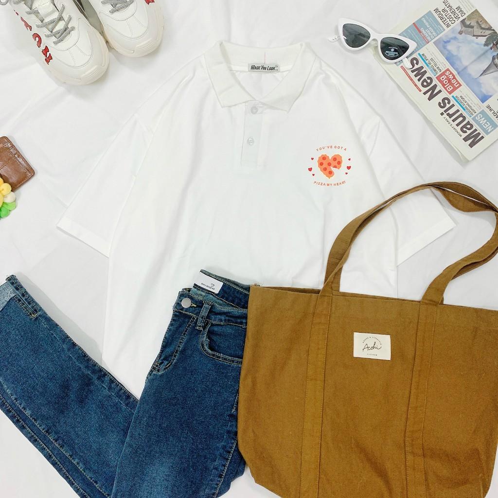 Polo áo thun có cổ UNISEX tay lỡ form rộng