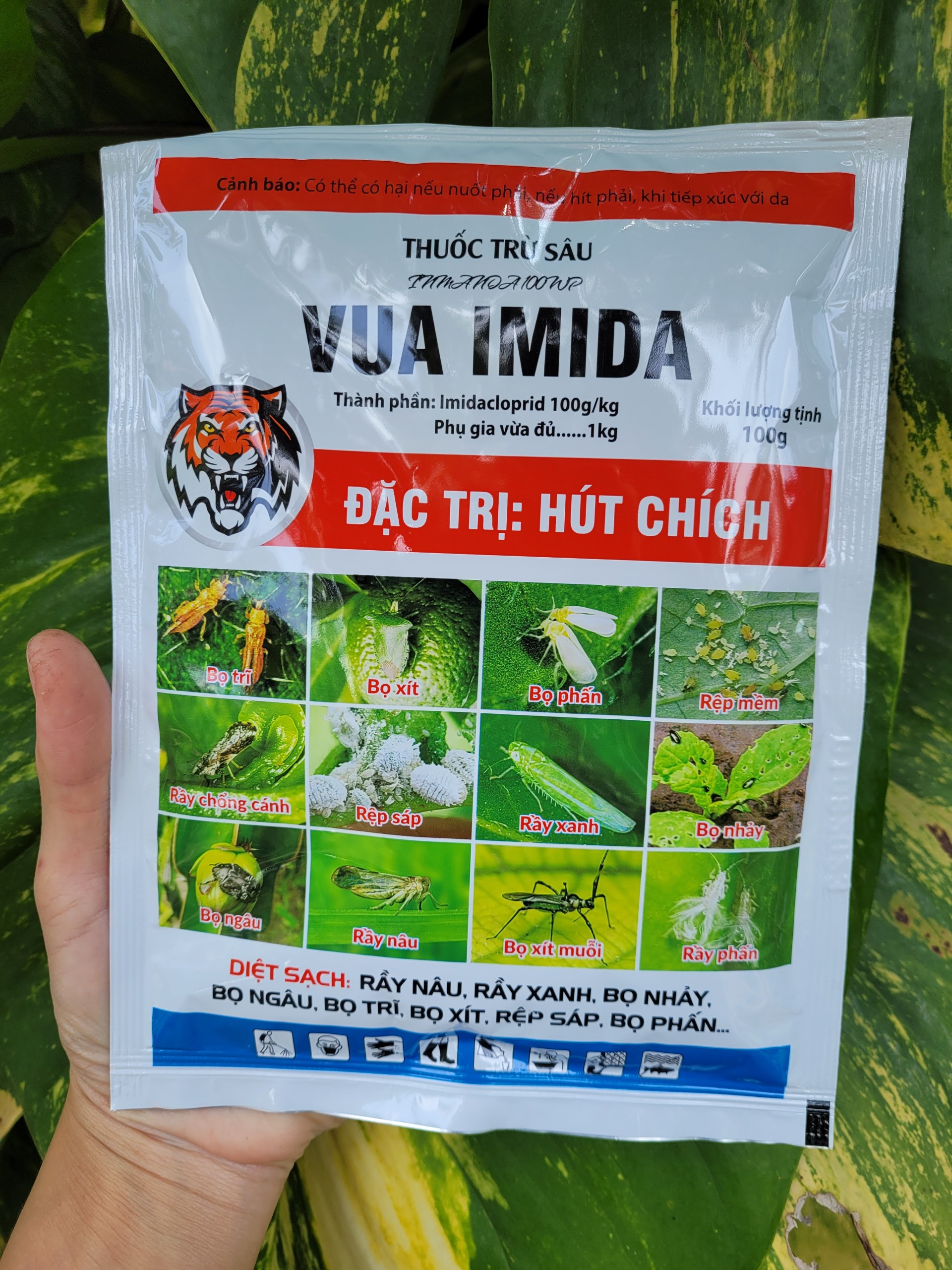 Vua imida gói 100g (Imidacloprid 100g/kg) diệt sạch chích hút, bọ trĩ, rầy nâu, rầy xanh