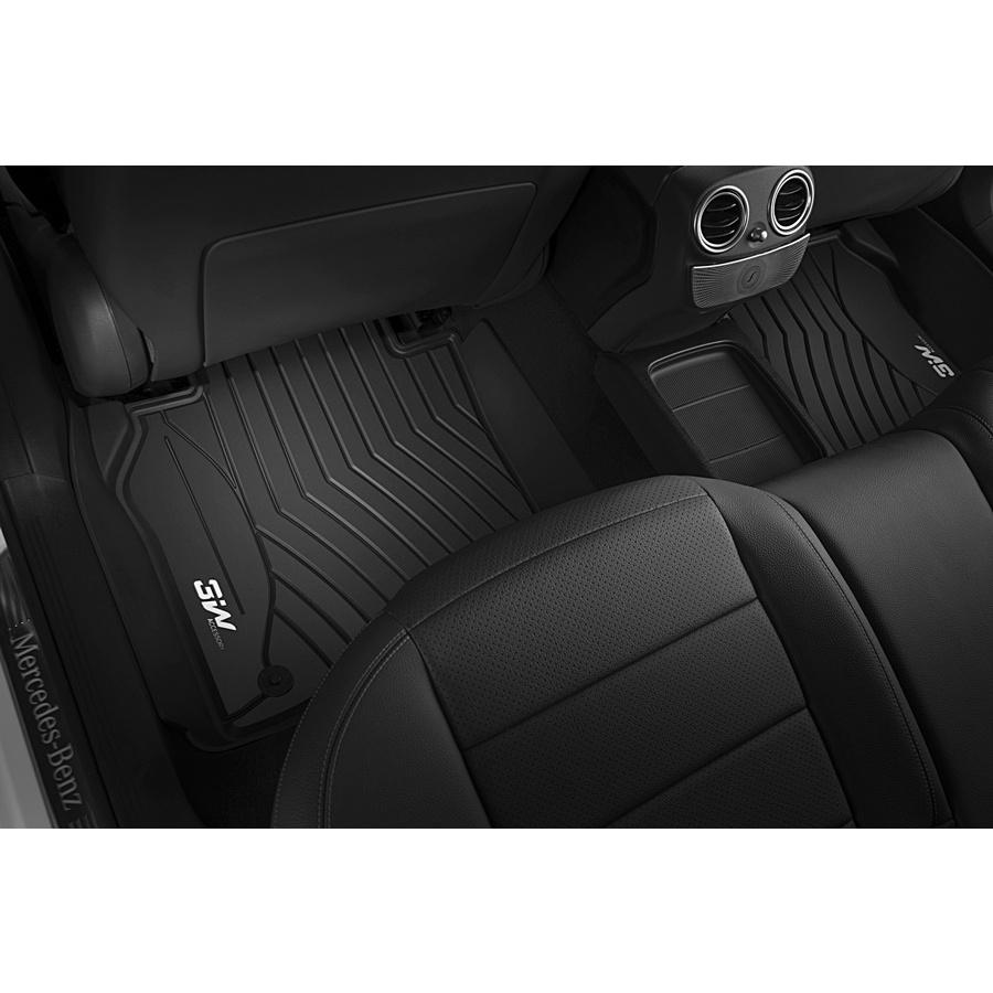 Thảm lót sàn xe ô tô Mercedes Ben GLC 2016+ Nhãn hiệu Macsim 3W chất liệu nhựa TPE đúc khuôn cao cấp - màu đen