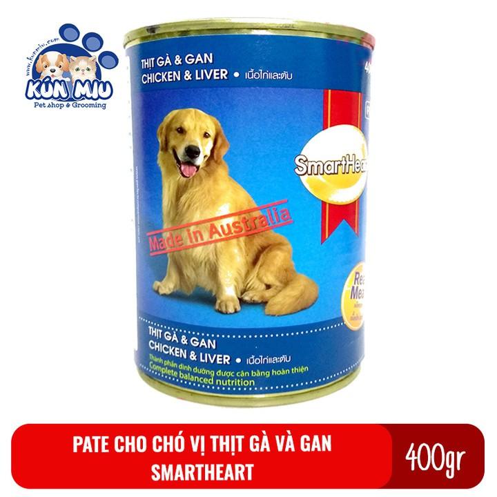 Combo 6 lon Thức ăn Pate cho chó Smartheart lon 400gr