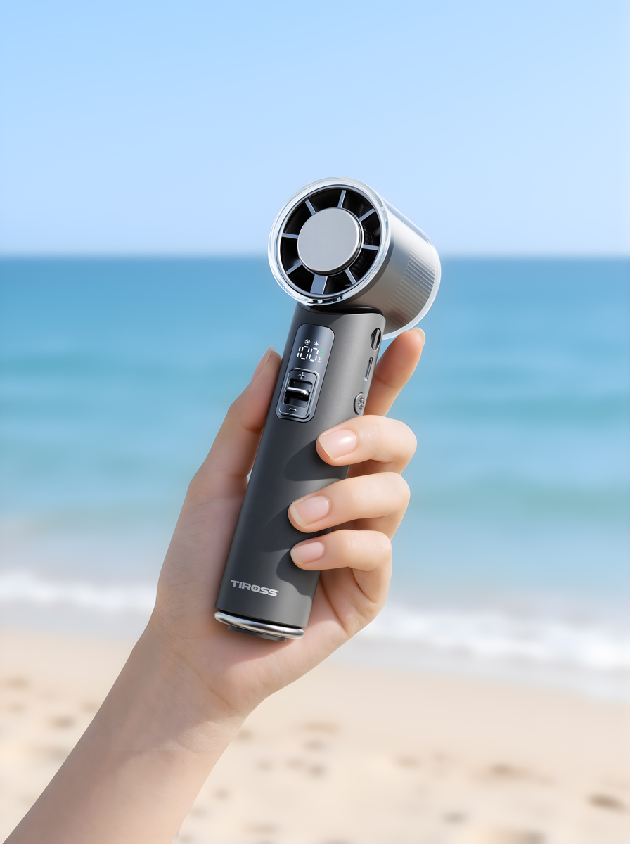 Quạt tích điện cầm tay USB TIROSS 5W, 3000mAh TS3431 - Hàng chính hãng