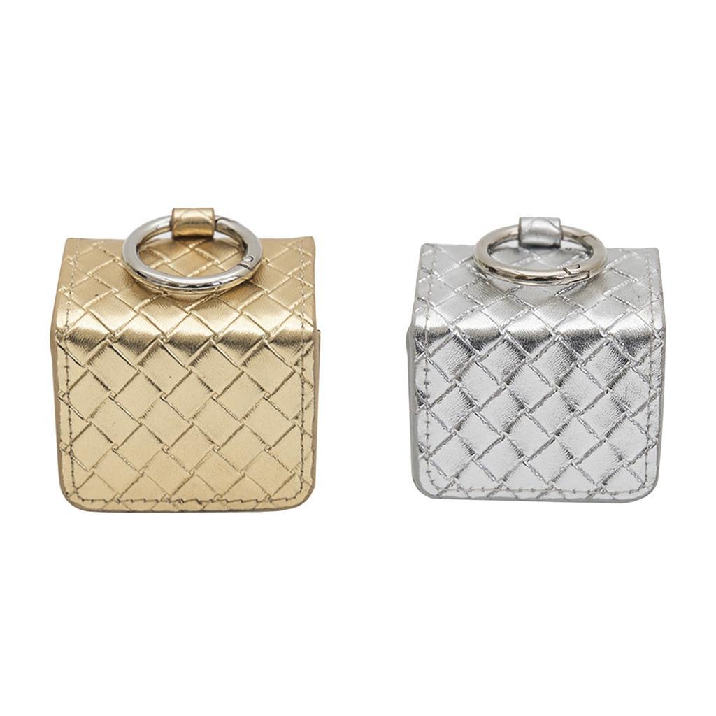 2x Small Golf Ball carry pouch Waterproof Leather with O Storage Case