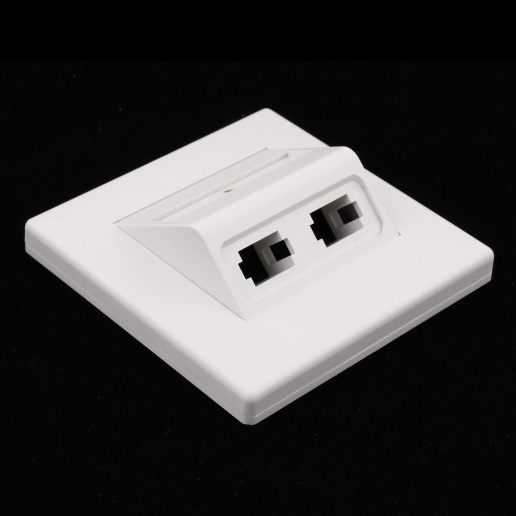 ABS 2 Sockets Fiber Tray Fiber Optic Wall Plate Panel