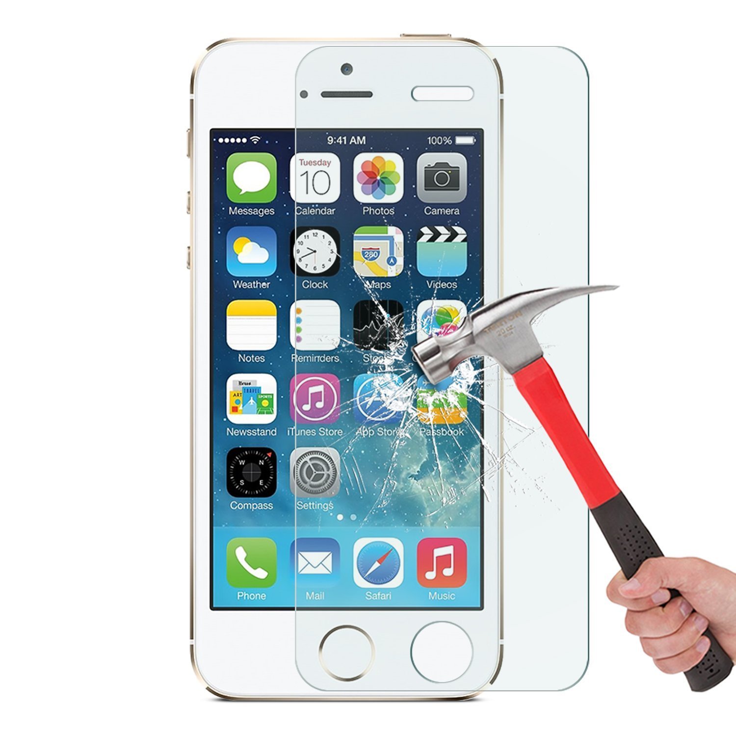 Tấm dán kính cường lực độ cứng 9H dành cho iPhone 5 - KLC01