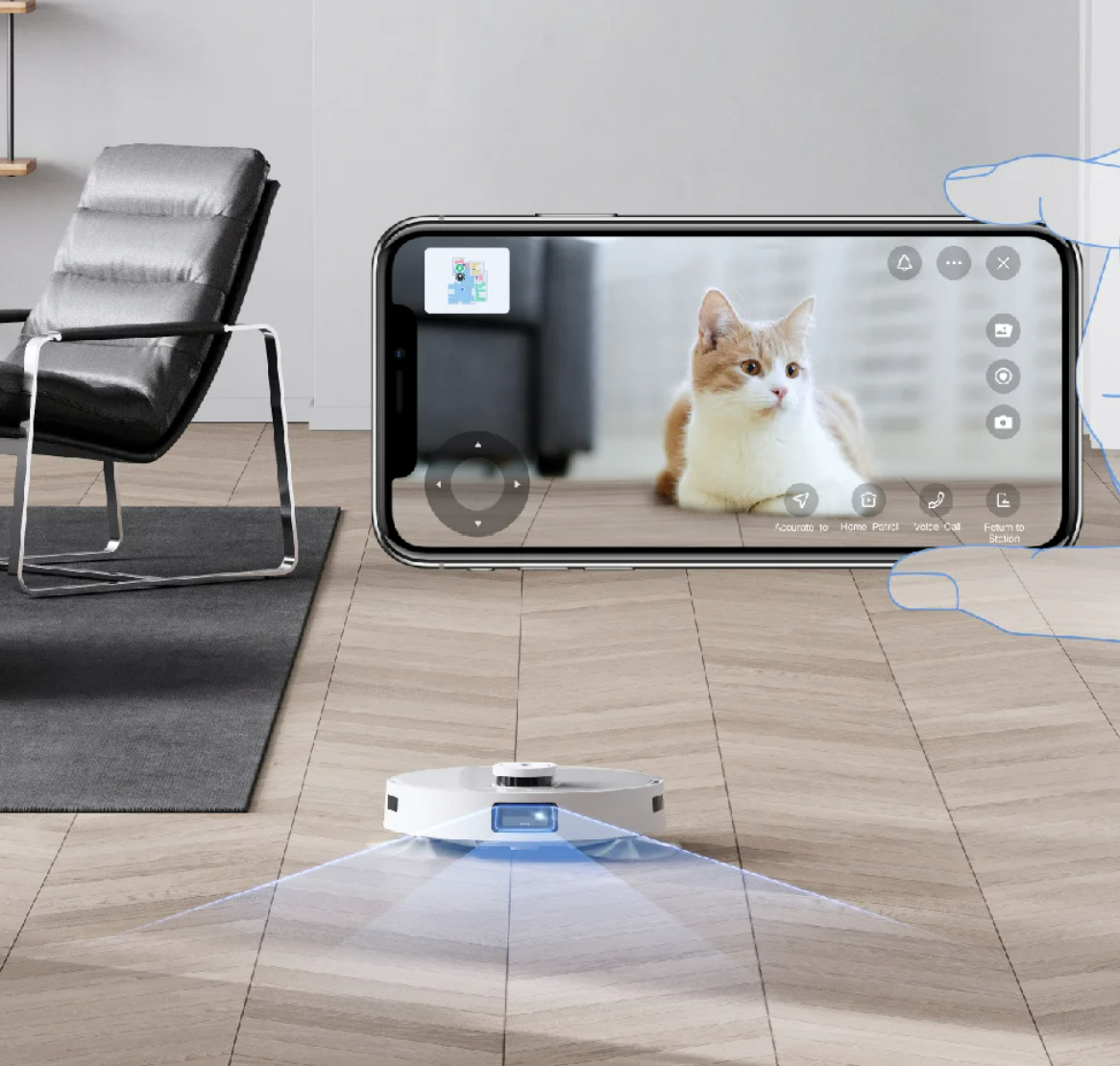 Robot Hút Bụi Lau Nhà ECOVACS Deebot T10 Plus - Bản Quốc Tế Tự Động Hút Rác Kết Nối App Làm Mát Không Khí Khử Mùi Có Trợ Lý Ảo YIKO, Công nghệ OMO 3.0 Lực Hút 3000 Pa Phù Hợp Diện Tích 200m2 Công Suất 50W - Hàng Chính Hãng