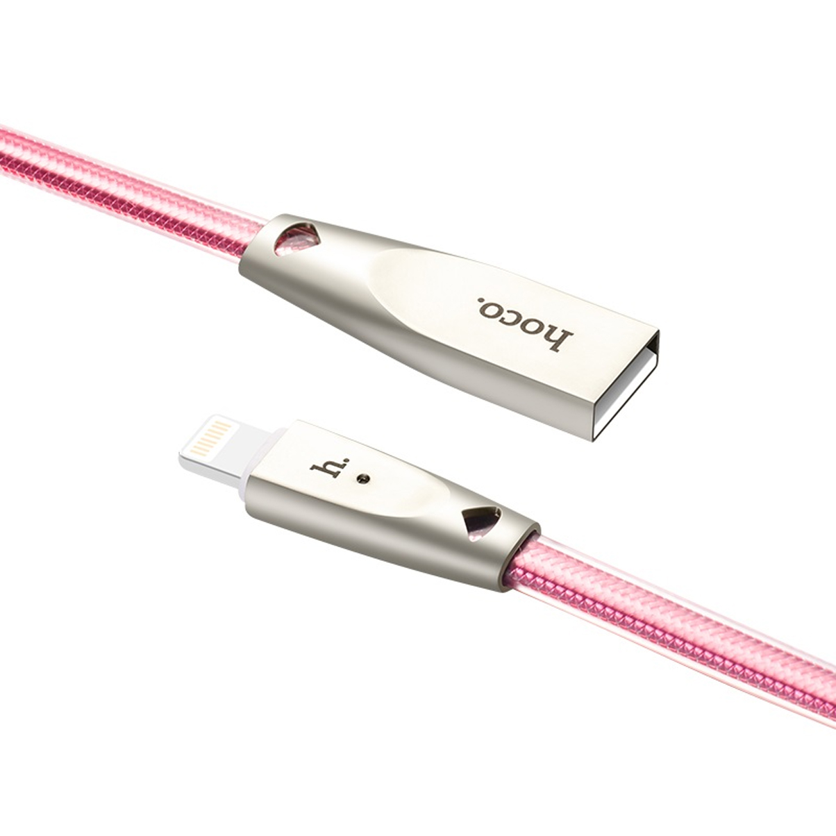 Cáp Sạc USB Sang Lightning Hoco U9 Dòng 2,4A - Dài 1.2m Màu Trắng