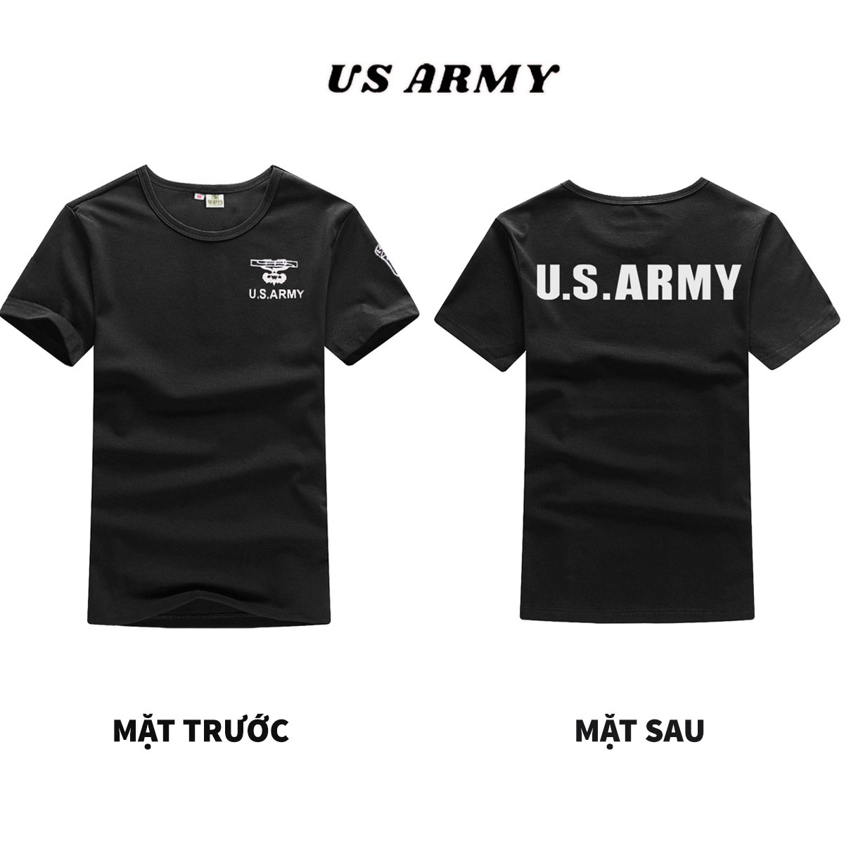 Áo Thun Nam Ngắn Tay Kiểu Lính Không Cổ US ARMY U229, Chất Liệu Cotton Thoáng Mát, Mềm Mịn, Mát, Bền Màu-HÀNG CHÍNH HÃNG