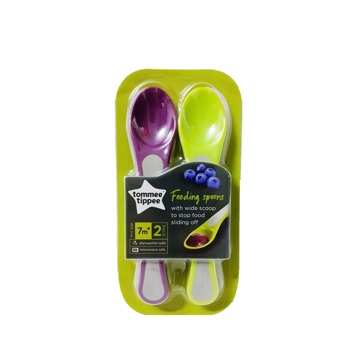 Thìa ăn dặm cho bé Tommee Tippee từ 7 tháng (set 2 thìa) - Feeding Spoon - Tím/Xanh lá