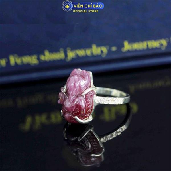 Nhẫn bạc nữ Hồ Ly Cửu Vỹ Thiên Hồ Ruby chất liệu bạc S925 Viễn Chí Bảo N600001