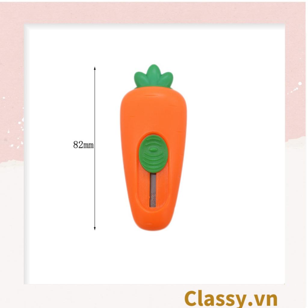 Dao rọc giấy Classy nhỏ gọn 7CM, hình củ cà rốt màu cam PK1214