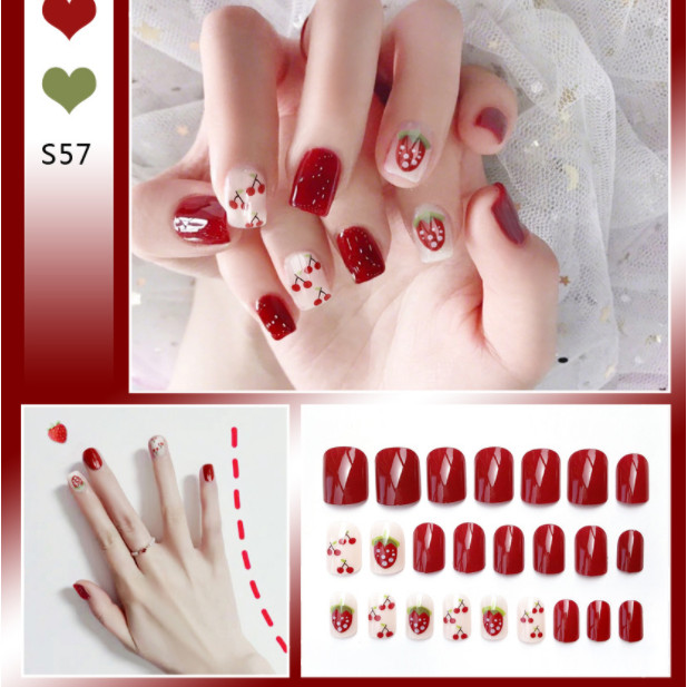 Bộ 24 móng tay giả nail thời trang như hình (S-57)