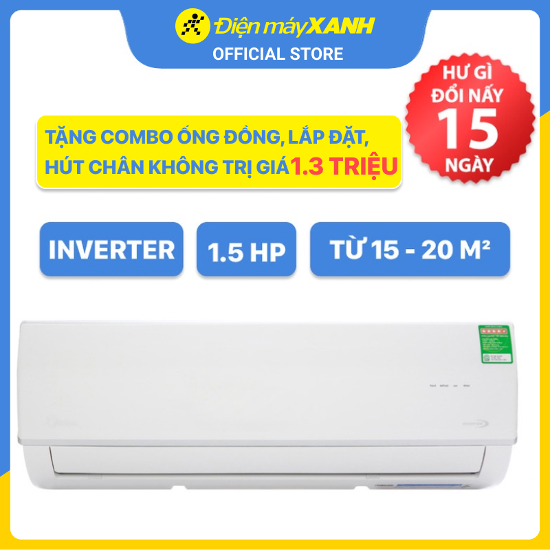 Máy lạnh Midea Inverter 1.5 HP MSAFA-13CRDN8 - Hàng Chính Hãng (Giao Hàng Toàn Quốc)