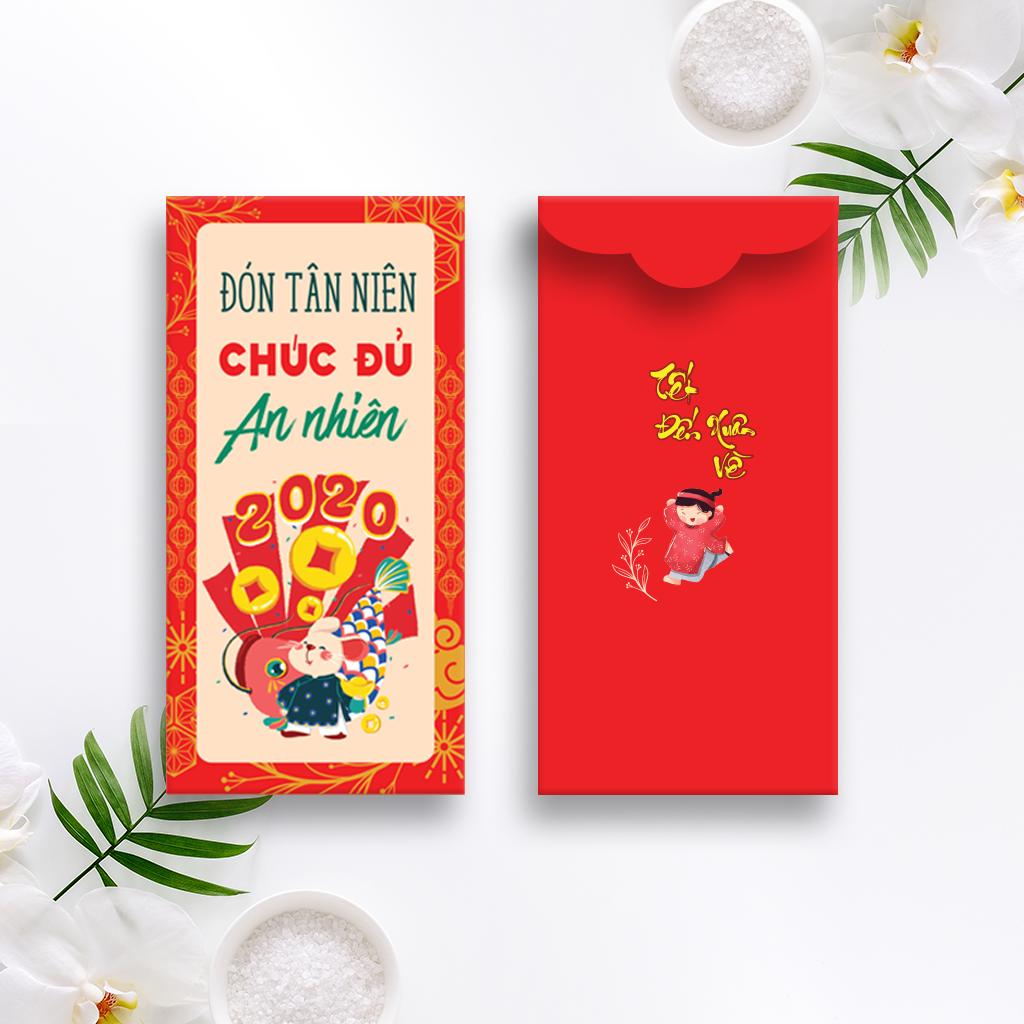 Bao Lì Xì - Bộ combo Chúc mừng năm mới - tết canh tý 2020