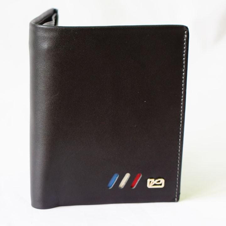 Ví Da Bò - Màu Đen Dáng Đứng - VB001-DENDD