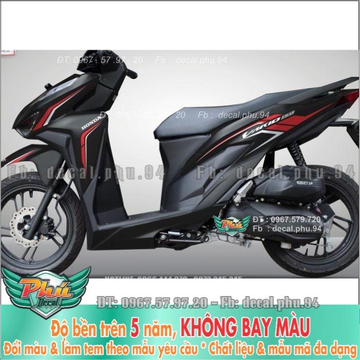 Tem rời Vario Chỉ đỏ đen nhám