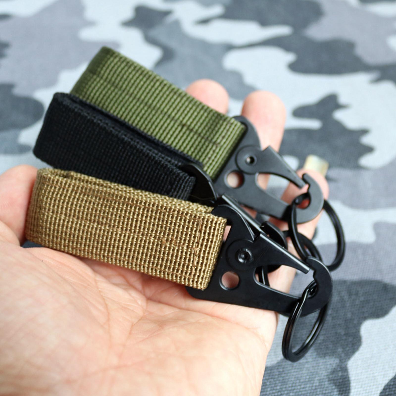 2xNylon Webbing Buckle Hanging Belt Key Hook for Outdoor Activities Climbing
