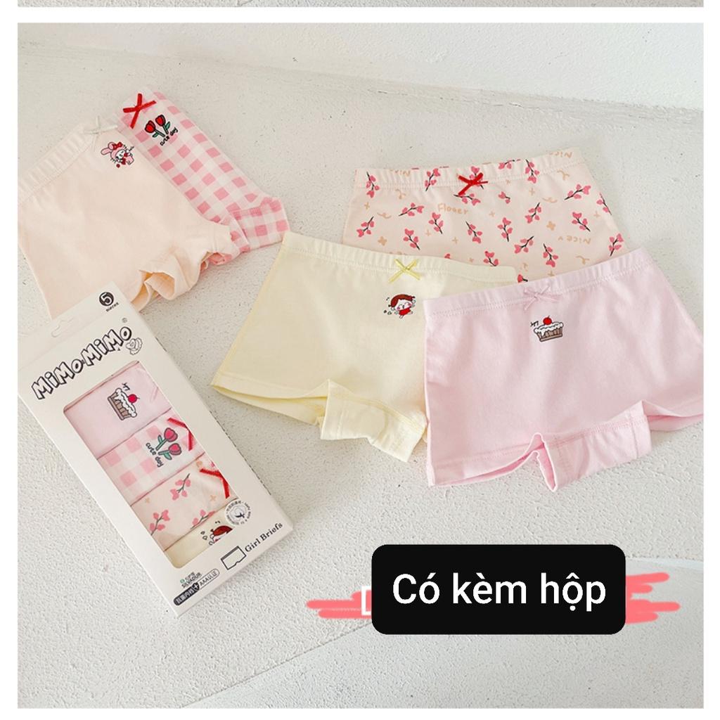 Quần chip cho bé gái combo 5 cái Hoa TULIP xinh xắn chất cotton kháng khuẩn từ 9-35kg