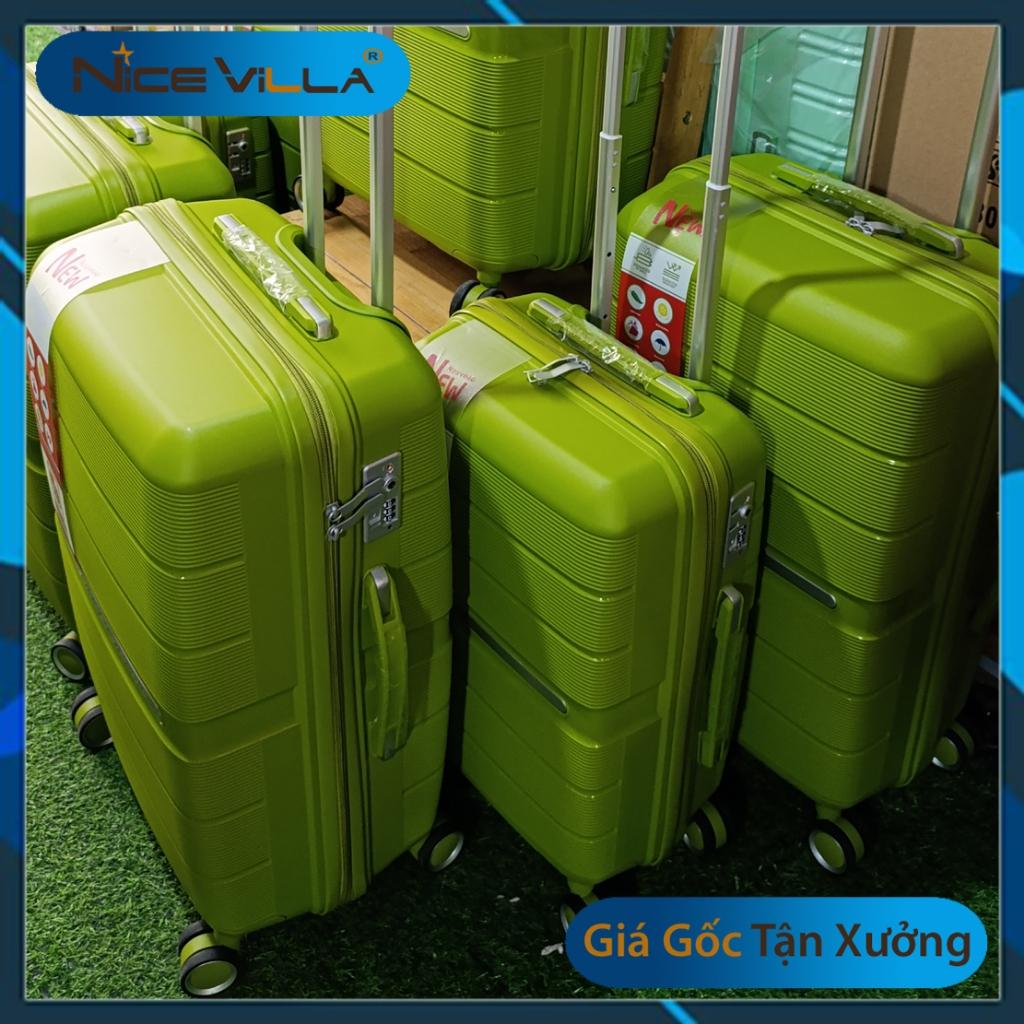 Vali Nhựa Dẻo PP NiceVilla Màu Xanh Lá Chống bể Vỡ Siêu Bền Size 20inch &amp; 24inch Giá Sỉ [Hỏa Tốc HCM] - Combo 2 Bộ 20&amp;24inch, Combo 2 Bộ 20&amp;24inch