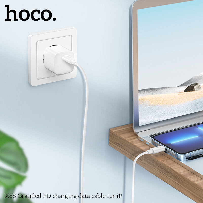 Dây cáp sạc dành Iphone, Ipad USB to IP Hoco X89 sạc nhanh 2.4A, dây sạc bọc dù siêu bền, hàng chính hãng Hoco Mall Official