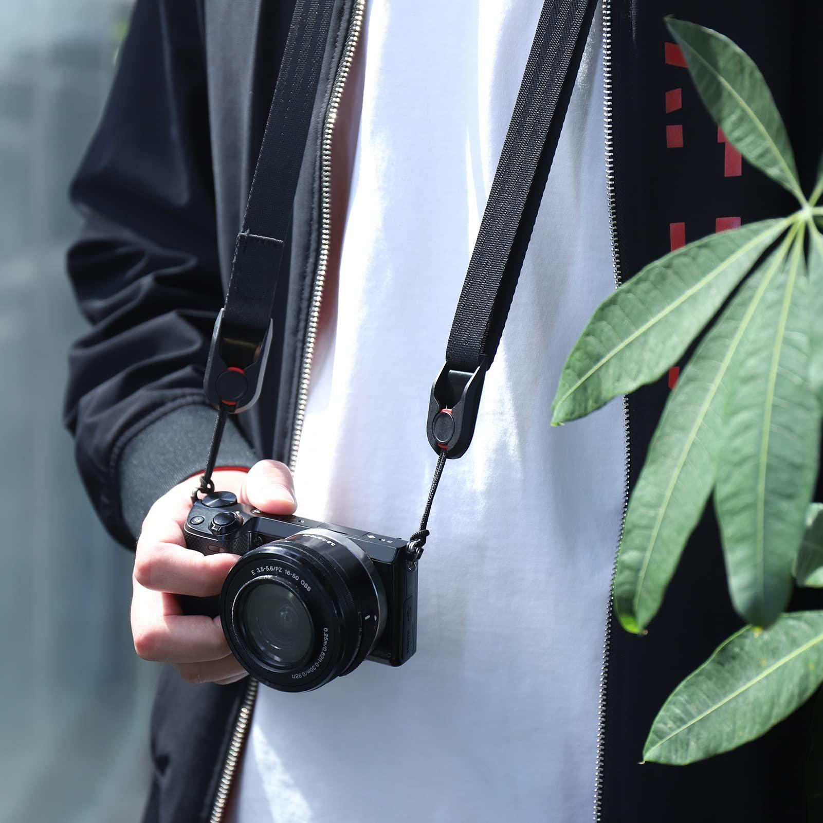 Máy quay toàn dây với kẹp siêu thanh, máy quay an toàn an toàn, dây lưng điều chỉnh, máy quay quay an toàn nhanh, dây Nikon Canon Fujiphim DSLR