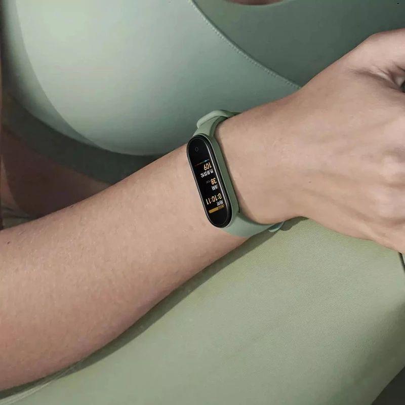 Dây Đeo Cao Su Thay Thế Cho Xiaomi Mi band 6 Siêu Mềm