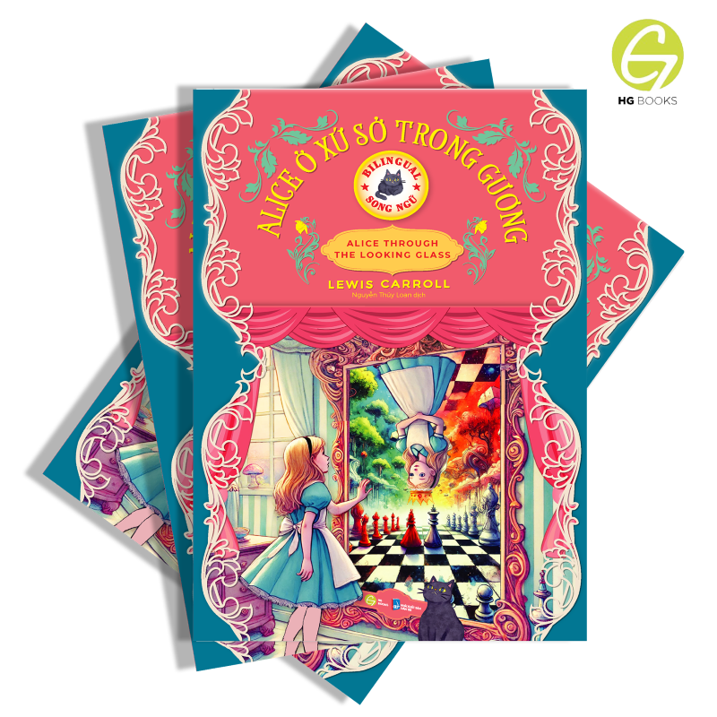 Sách Alice Ở Xứ Sở Trong Gương - Sách song ngữ kinh điển, truyện song ngữ thiếu nhi tặng file nghe &amp; note từ vựng