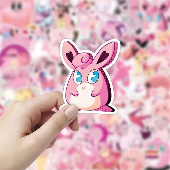 Set 30-60 Pink Pokemon sticker-Pokemon hồng