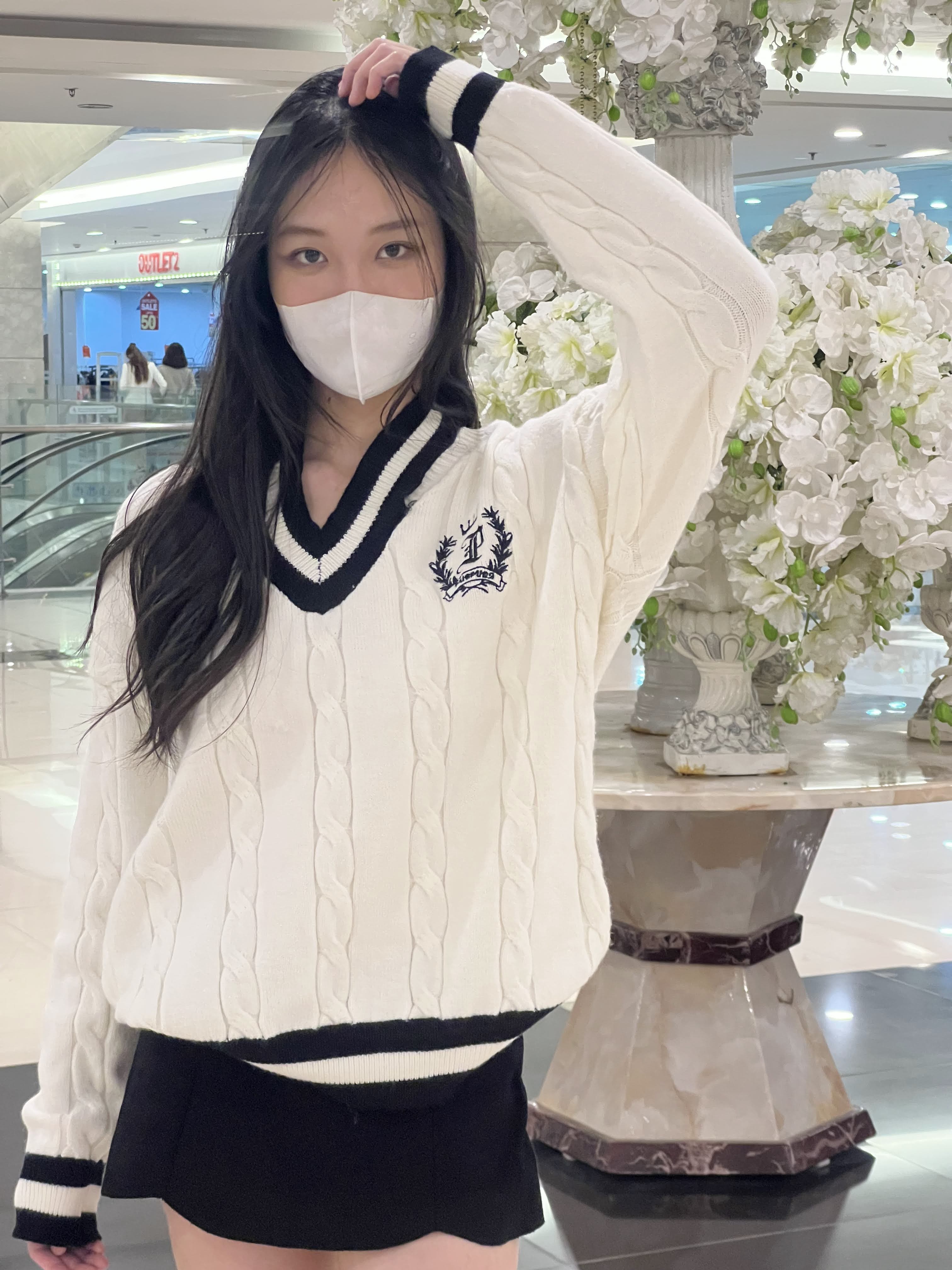Áo Len Dễ Thương Kiểu Mới Xẻ Vai Phong Cách Học Đường Nhật Bản Purtura Sweater