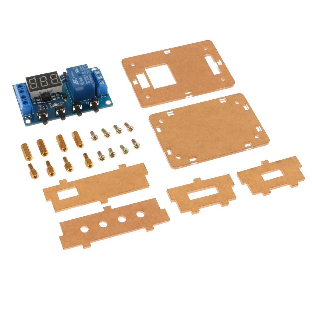 DC 6-30V Adjustable Relay Timer Cycle Module Switch With Clear Cover Trigger Time Delay Circuit Board