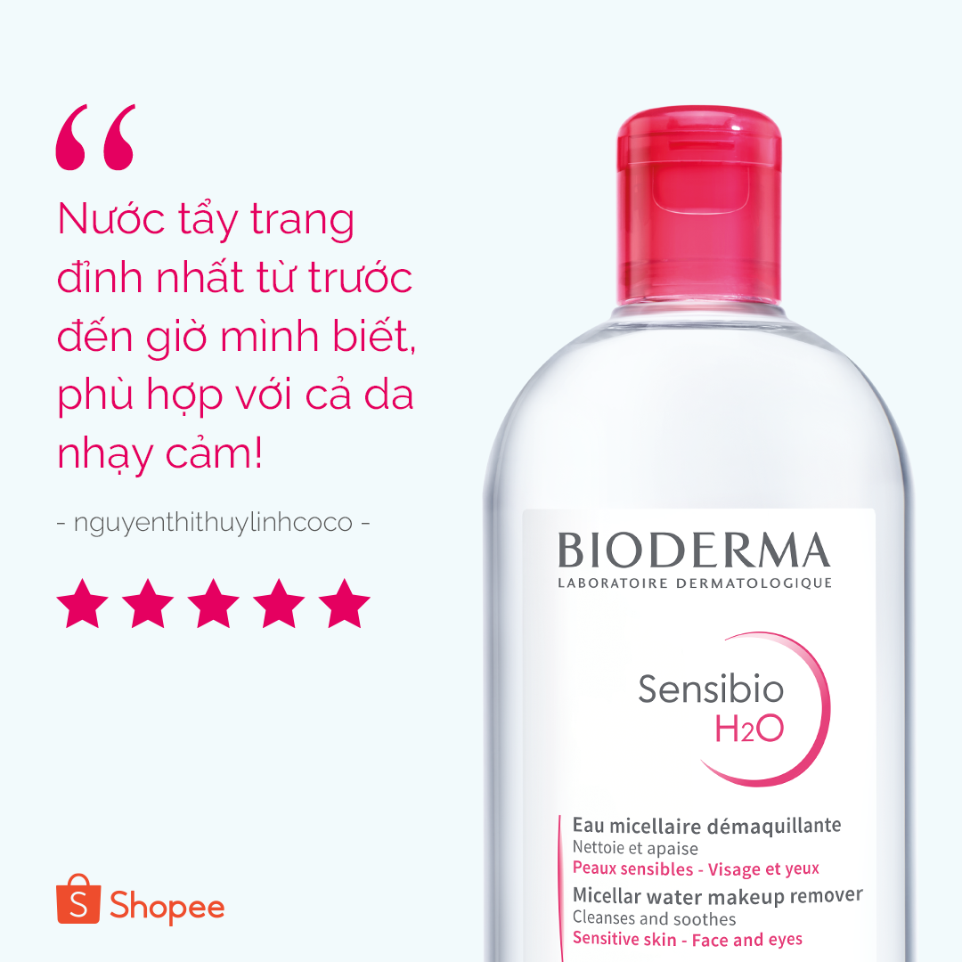 Dung Dịch Làm Sạch Và Tẩy Trang Công Nghệ Micellar Bioderma Sensibio H2O + Tặng Gương Hai Mặt Màu Ngẫu Nhiên