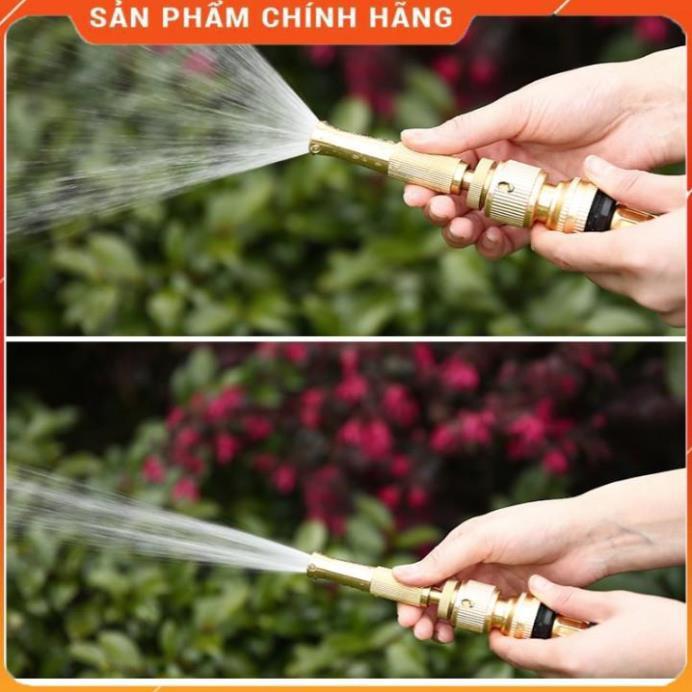 Máy bơm️Evoucher️ Bộ dây vòi xịt nước rửa xe, tưới cây , tăng áp 3 lần, loại 7m, 10m 206587 đầu đồng, cút đồng