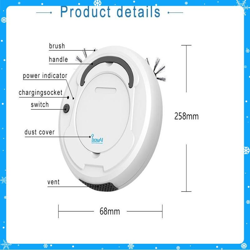 Robot Hút Bụi Tự Động Thông Minh-Sạc Qua Cổng USB-Máy Hút Bụi mini 3 Trong 1 Quét,Hút,Lau Nhà - Robot Tự Lau Nhà Thông Minh Clean Robot, Máy Hút Bụi Tự Động Thông Minh - Hàng Chất Lượng