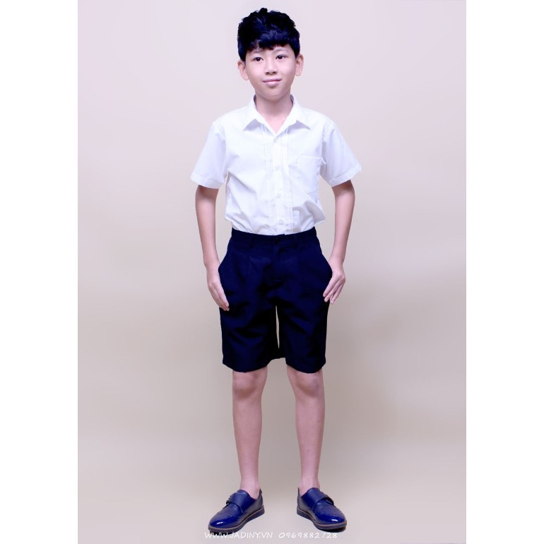 Quần short học sinh lưng thun đi học cho bé từ 18kg đến 45kg – 7y