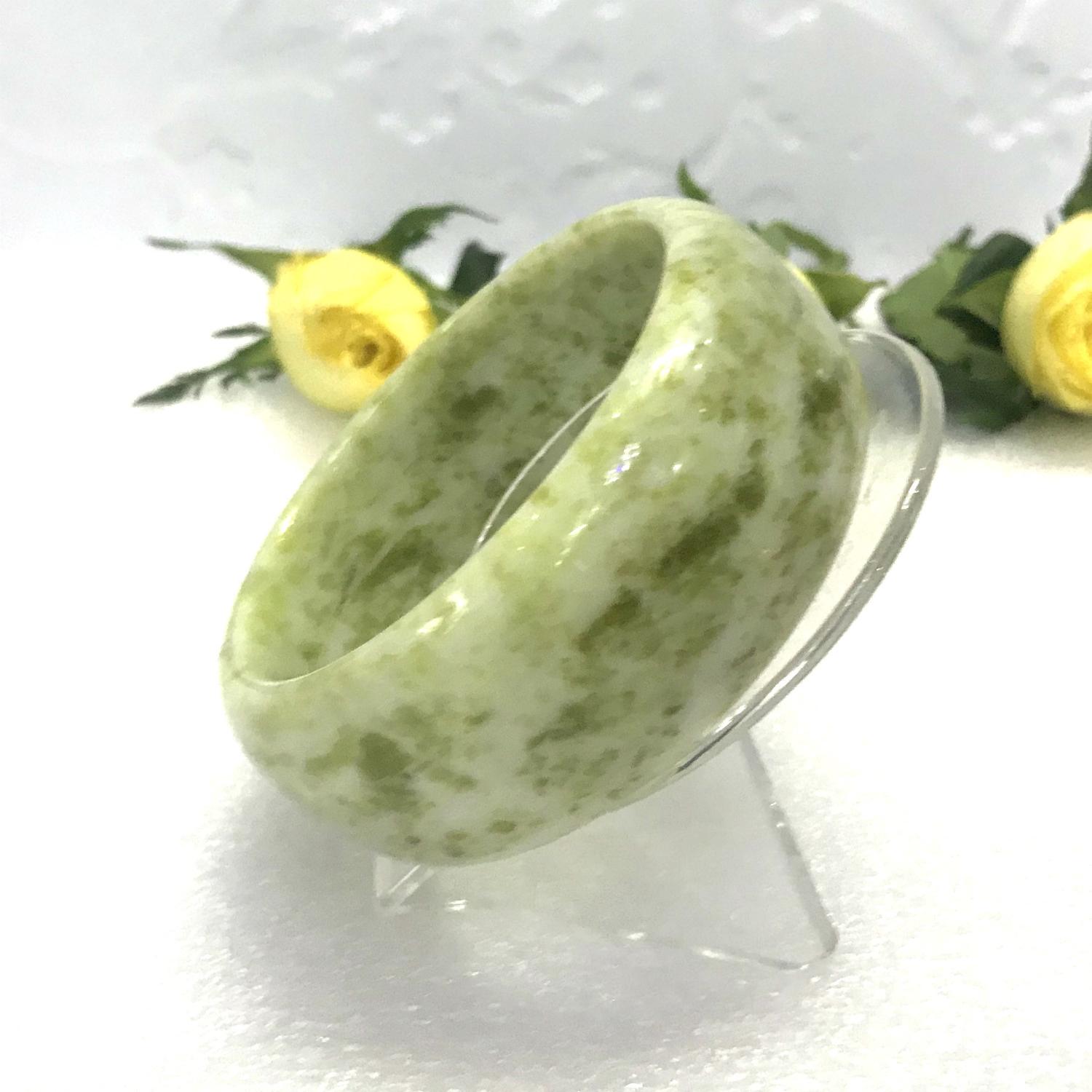 Vòng tay cẩm thạch nam bản to, bản hẹ, bản dày hay bản cao 3cm đá tự nhiên của VN