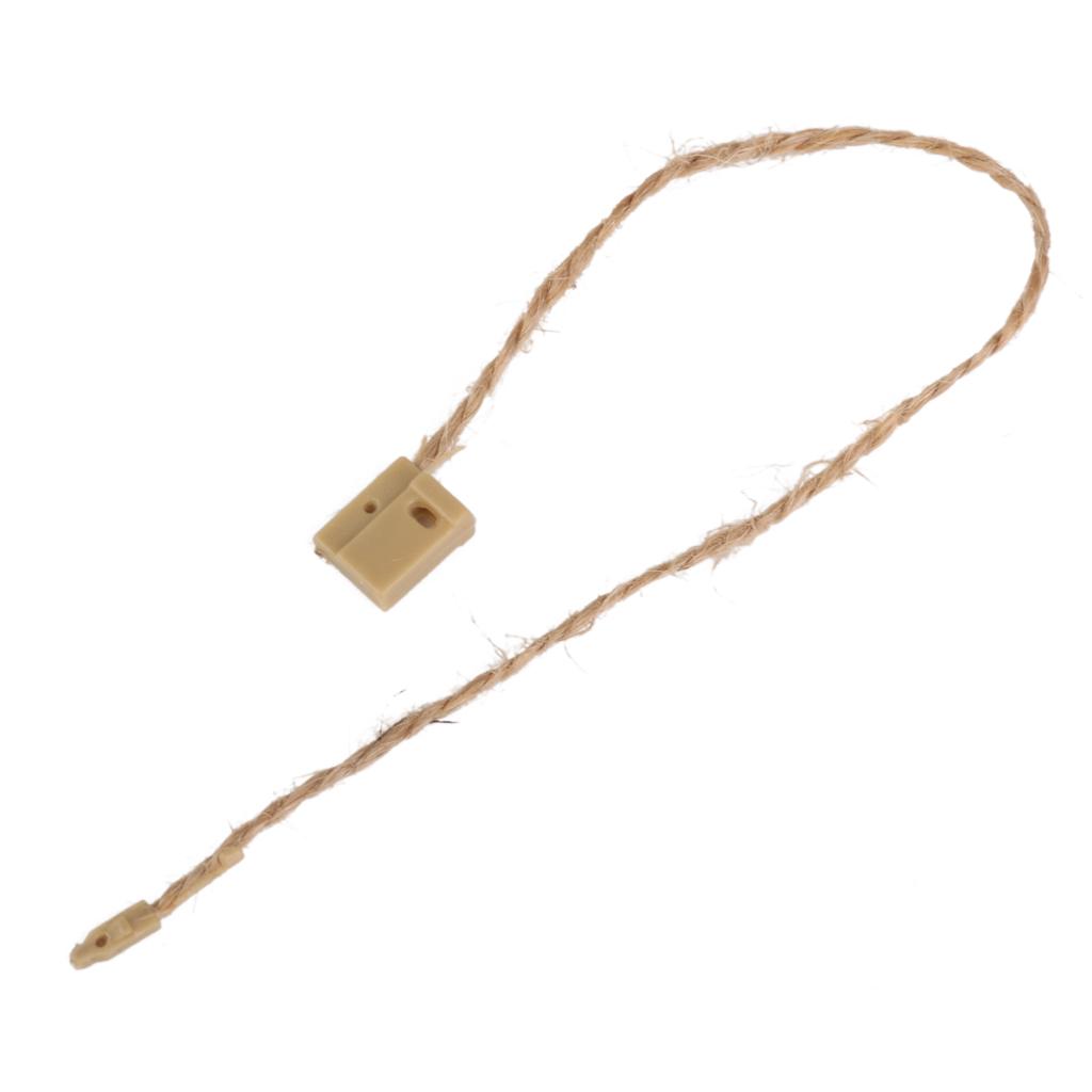 Jute Plastic Price Label Tag Strip Line For Clothes Goods 1000Pcs Brown