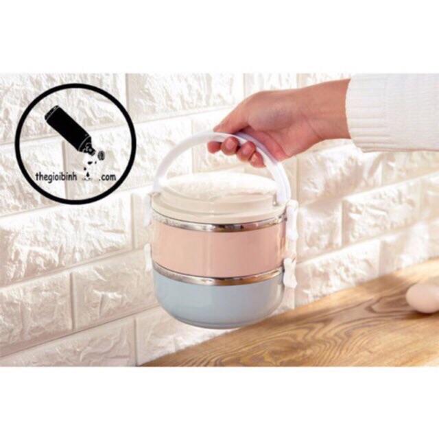 Cặp lồng giữ nhiệt 2 tầng lõi inox