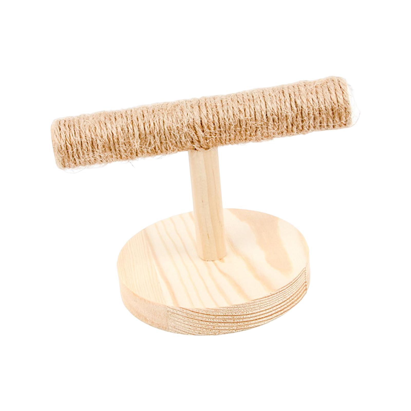 Bird Training T Stand Portable Playground Wooden for Finch Parakeets Conures