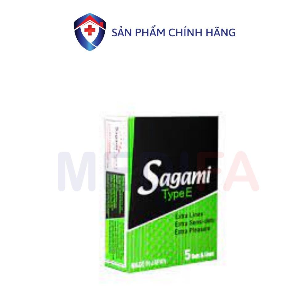 Bao cao su Sagami Type E gân gai thiết kế một lần thắt, Hộp 5 cái