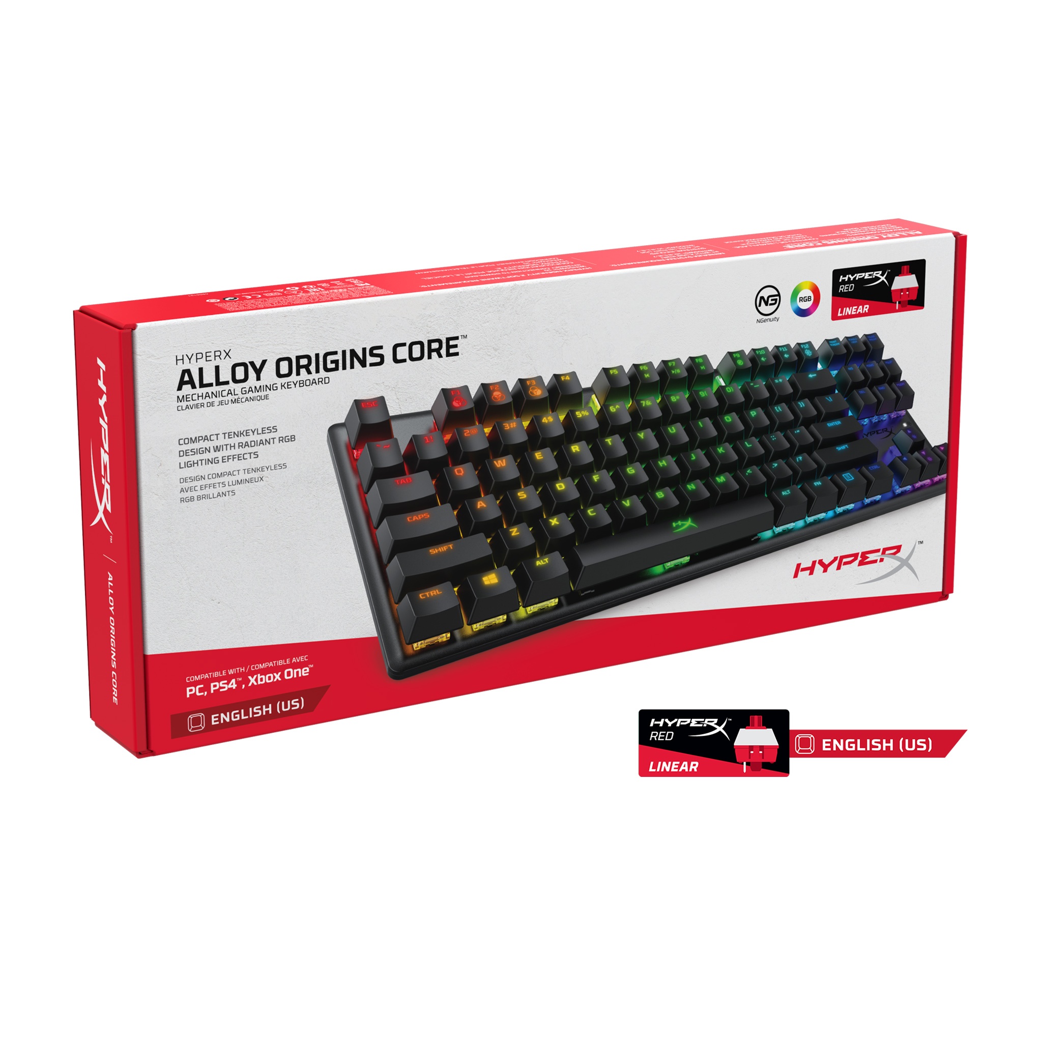 Bàn phím cơ Kingston HyperX Alloy Origins Core - Hàng Chính Hãng